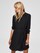 Smocked midi dress in black